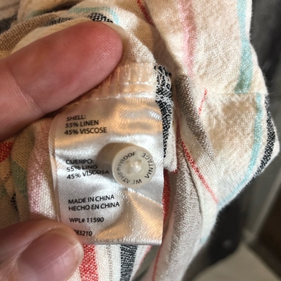 Weatherproof Front Knot Linen Button Up Top Small - Picture 10 of 16